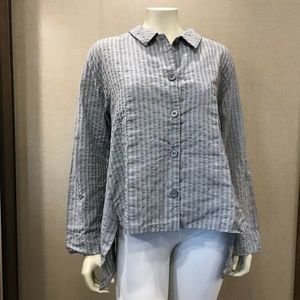 Dress To Kill Lagenlook Boho Artsy Striped Hi-Lo